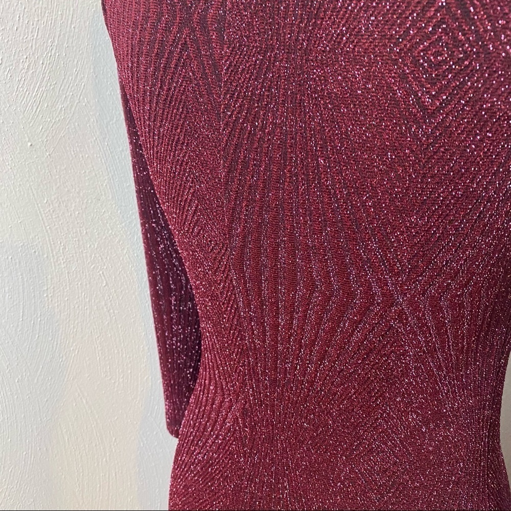 Trixxi  Sequin Sparkly Shimmery Burgundy Dress Sz 2 - Picture 8 of 13